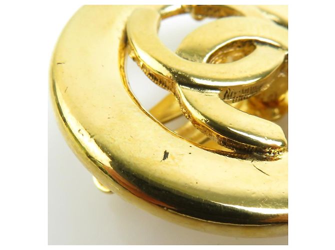 Timeless Orecchini in metallo dorato Chanel Coco Mark D'oro - vista 4