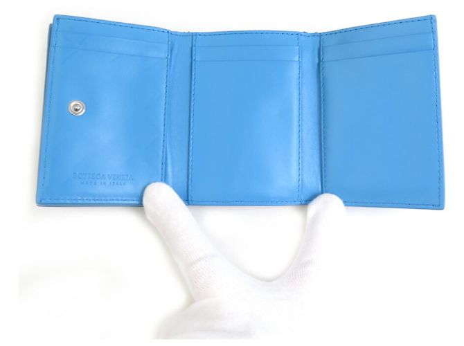 Billetera plegable Bottega Veneta Azul - vista 3