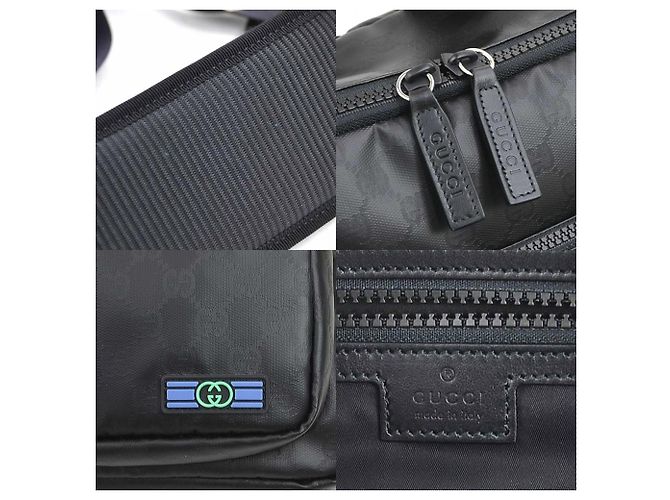 Borsa a spalla in PVC nero Gucci - vista 4