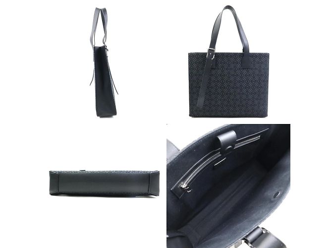 Bolsa horizontal com fivela Anagram Loewe Preto - vista 2