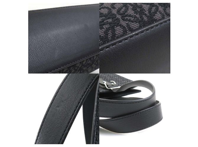 Bolsa horizontal com fivela Anagram Loewe Preto - vista 4