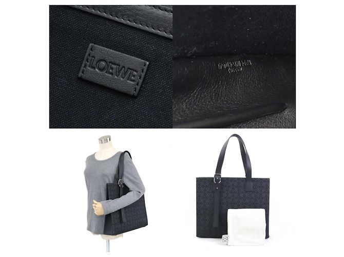 Bolsa horizontal com fivela Anagram Loewe Preto - vista 5
