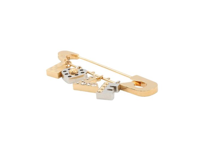Spilla Louis Vuitton LOVE Motivo Spilla di Sicurezza Argento D'oro - vista 2