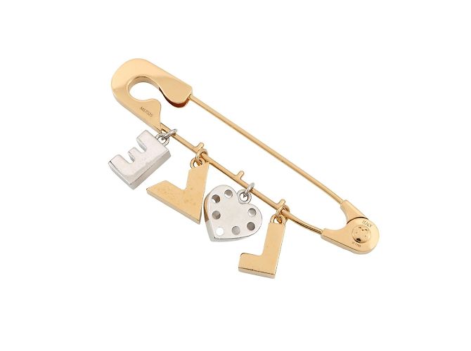 Spilla Louis Vuitton LOVE Motivo Spilla di Sicurezza Argento D'oro - vista 3