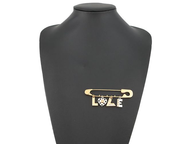 Spilla Louis Vuitton LOVE Motivo Spilla di Sicurezza Argento D'oro - vista 4