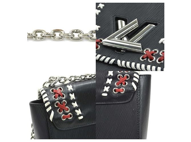 Borsa a Spalla Epi Twist MM di Louis Vuitton Nero Bianco Rosso - vista 4
