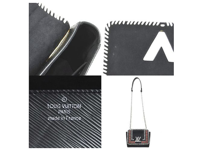 Borsa a Spalla Epi Twist MM di Louis Vuitton Nero Bianco Rosso - vista 5