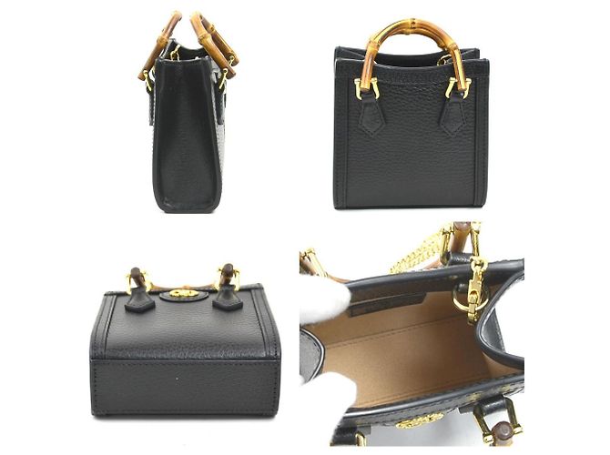 Borsa a Spalla in Pelle Gucci Diana Nero - vista 2