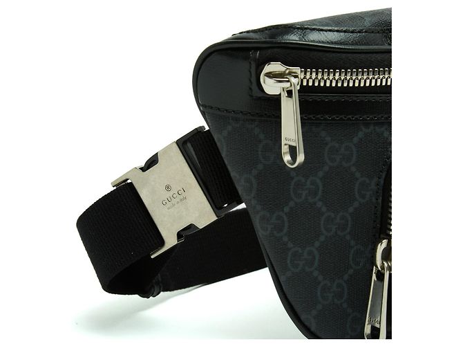 Marmont Gucci Sacoche Cintura Preta GG Emblem GM Preto - vista 3