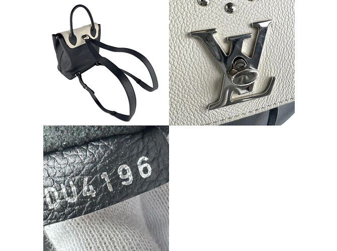 Zaino LockMe di Louis Vuitton Nero Bianco sporco - vista 5