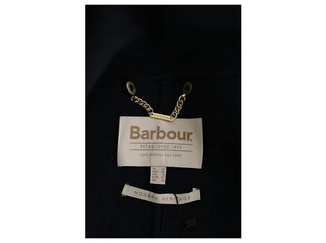 Barbour Abrigo de lana azul - vista 5