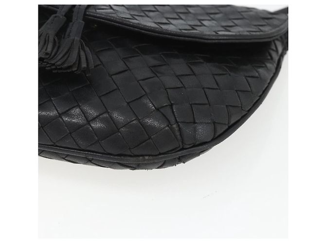 BORSA A SPALLA IN PELLE INTRECCIATO BOTTEGA VENETA NERA ORO Auth mr1793 Nero D'oro - vista 10