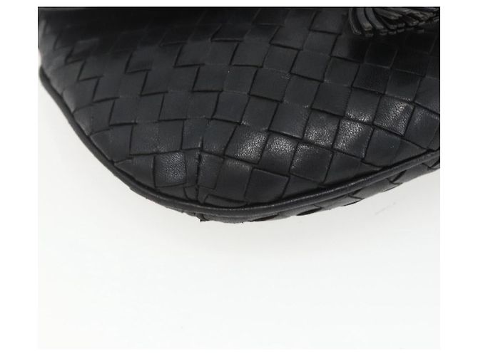 BORSA A SPALLA IN PELLE INTRECCIATO BOTTEGA VENETA NERA ORO Auth mr1793 Nero D'oro - vista 11