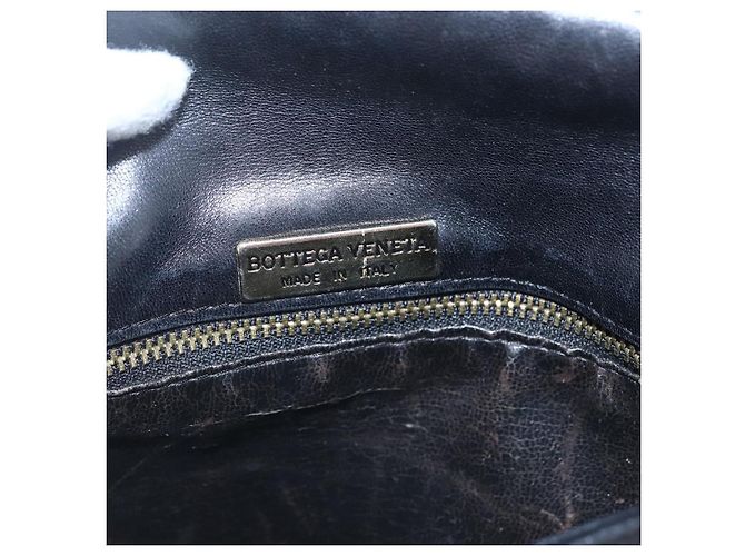BORSA A SPALLA IN PELLE INTRECCIATO BOTTEGA VENETA NERA ORO Auth mr1793 Nero D'oro - vista 14