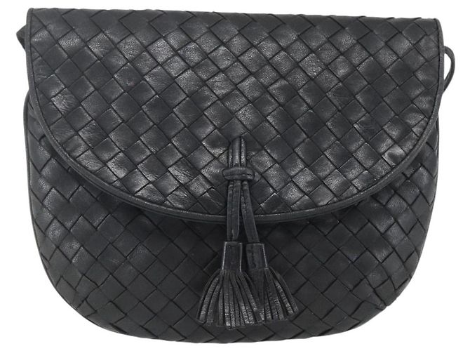 BORSA A SPALLA IN PELLE INTRECCIATO BOTTEGA VENETA NERA ORO Auth mr1793 Nero D'oro - vista 2