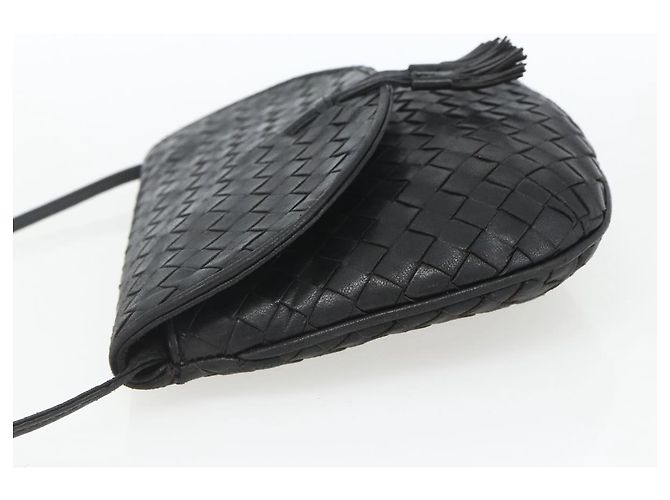 BORSA A SPALLA IN PELLE INTRECCIATO BOTTEGA VENETA NERA ORO Auth mr1793 Nero D'oro - vista 4