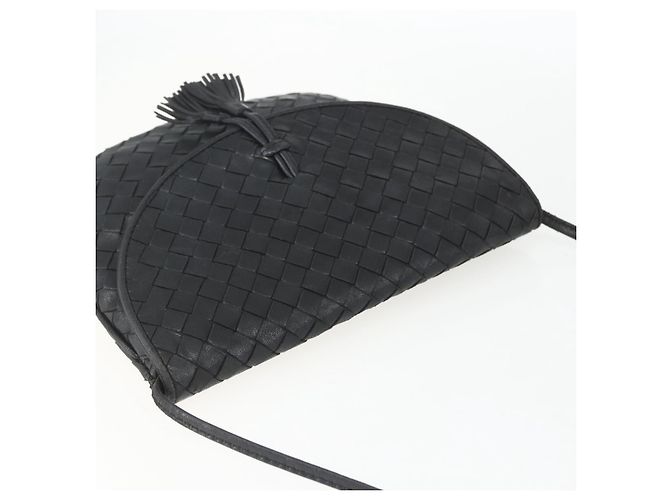 BORSA A SPALLA IN PELLE INTRECCIATO BOTTEGA VENETA NERA ORO Auth mr1793 Nero D'oro - vista 6
