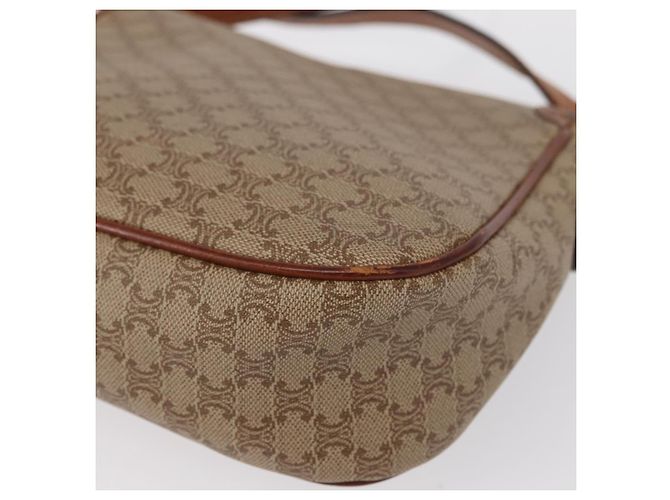 Céline Borsa a Spalla in Tela Macadam CELINE PVC Beige Oro Auth 163376 D'oro - vista 14