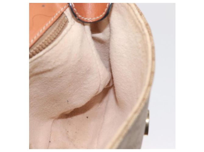 Céline Borsa a Spalla in Tela Macadam CELINE PVC Beige Oro Auth 163376 D'oro - vista 19