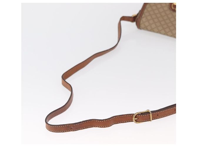 Céline Borsa a Spalla in Tela Macadam CELINE PVC Beige Oro Auth 163376 D'oro - vista 7