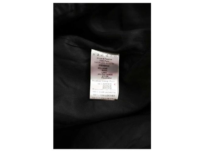 Sandro Chaqueta de lana negra Negro - vista 6