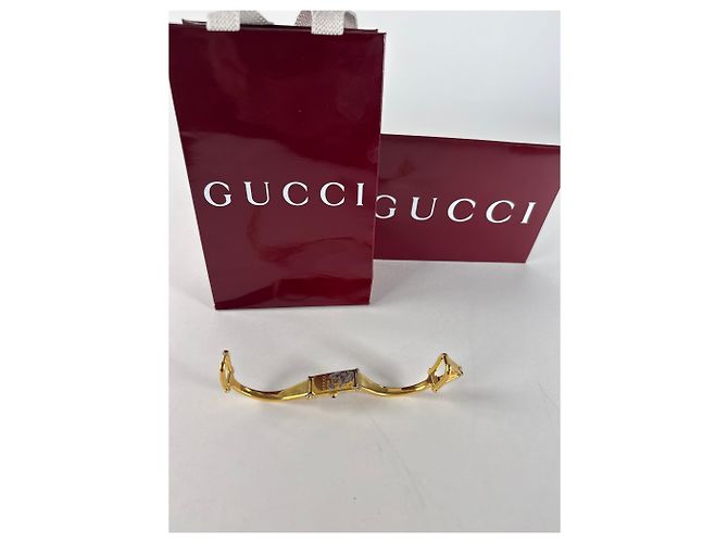 Vintage Gucci vergoldete Pferdebit-Uhr Golden - Ansicht 13