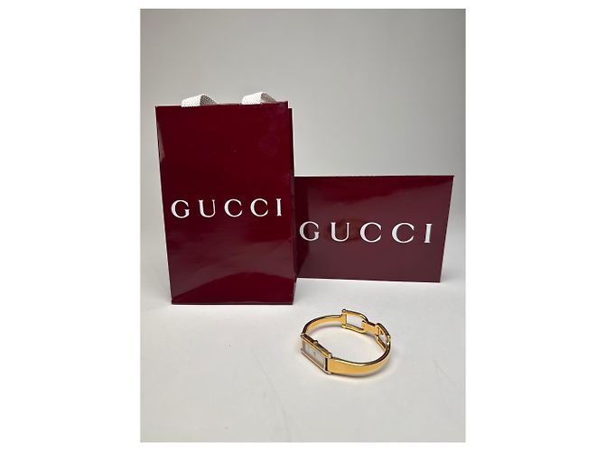 Vintage Gucci vergoldete Pferdebit-Uhr Golden - Ansicht 2