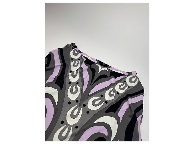 Vintage Emilio Pucci Viskose Abstract Rock XS Lila - Ansicht 10