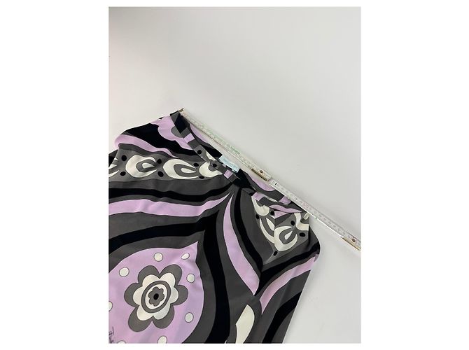 Vintage Emilio Pucci Viskose Abstract Rock XS Lila - Ansicht 7