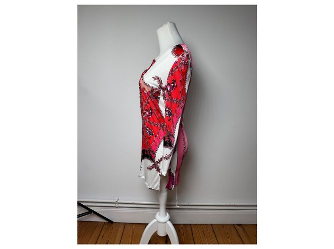 Vintage Emilio Pucci Abstraktes Kleid / Oberteil Rot Weiß XS - Ansicht 2