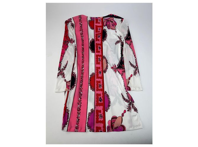 Vintage Emilio Pucci Abstraktes Kleid / Oberteil Rot Weiß XS - Ansicht 7