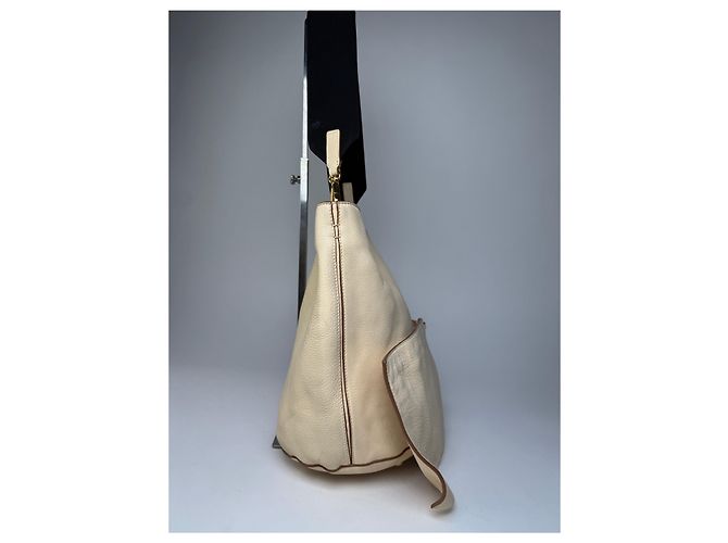 Vintage Marni Leder Eimer Tasche Beige Schwarz - Ansicht 6
