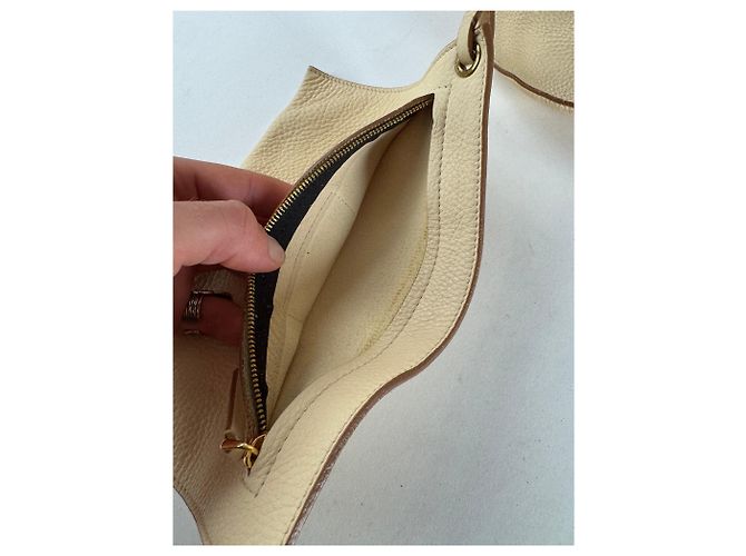 Vintage Marni Leder Eimer Tasche Beige Schwarz - Ansicht 9