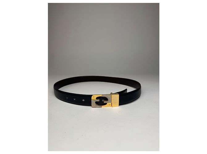 Vintage Gucci Leder Gürtel aus den 70ern schwarz - Ansicht 4
