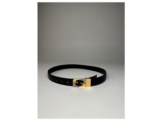 Vintage Gucci Leder Gürtel aus den 70ern schwarz - Ansicht 9