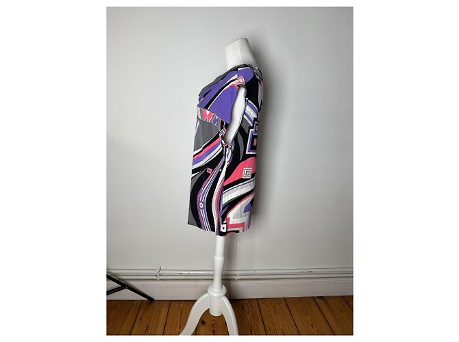 Vintage Emilio Pucci abstraktes mehrfarbiges Oberteil XL - Ansicht 3