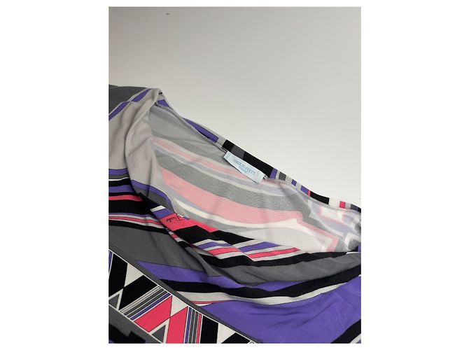 Vintage Emilio Pucci abstraktes mehrfarbiges Oberteil XL - Ansicht 6