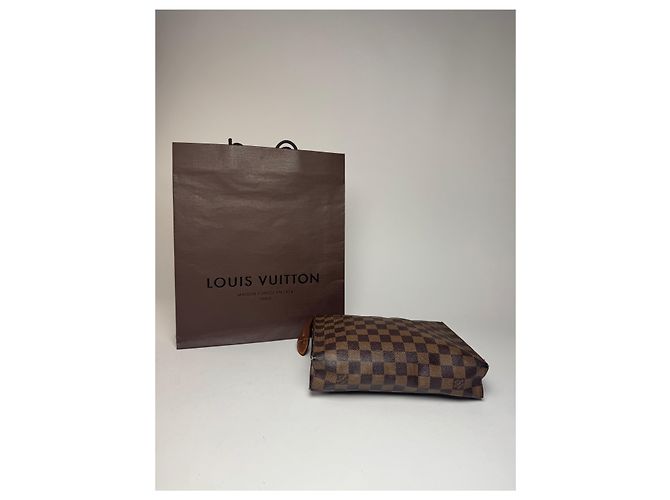 Vintage Louis Vuitton Damier Monogram Leder Clutch Braun - Ansicht 10