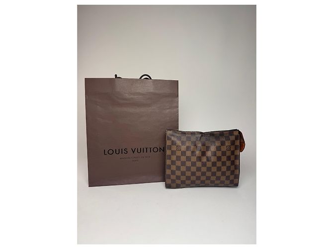 Vintage Louis Vuitton Damier Monogram Leder Clutch Braun - Ansicht 2