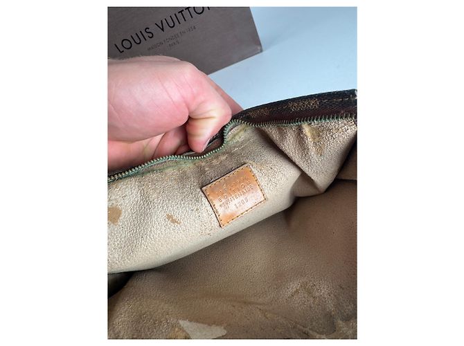 Vintage Louis Vuitton Damier Monogram Leder Clutch Braun - Ansicht 4