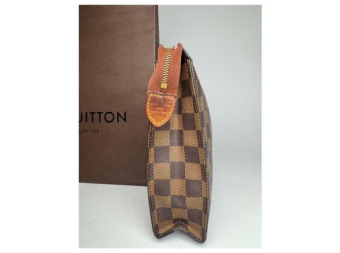 Vintage Louis Vuitton Damier Monogram Leder Clutch Braun - Ansicht 7