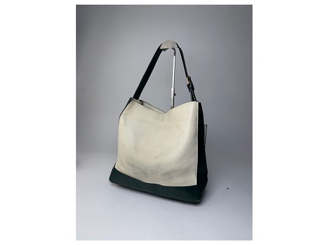 Vintage Marni Leder Tasche Weiß Grün - Ansicht 8