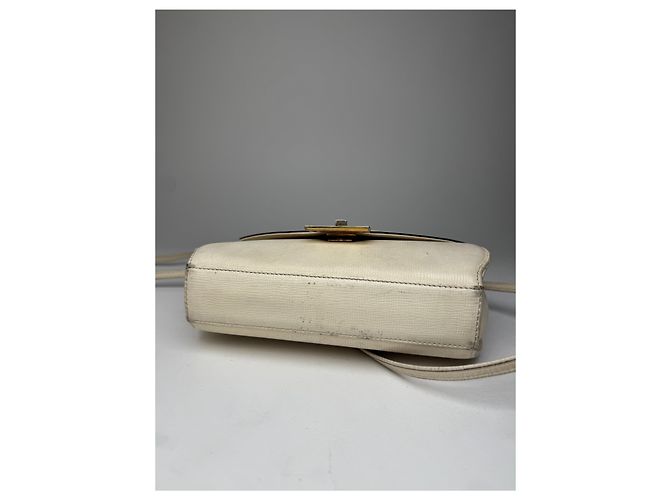 Vintage Givenchy GV3 Leder Umhängetasche / Schultertasche Weiß - Ansicht 11