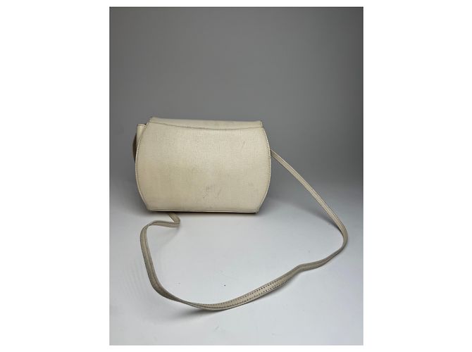 Vintage Givenchy GV3 Leder Umhängetasche / Schultertasche Weiß - Ansicht 2