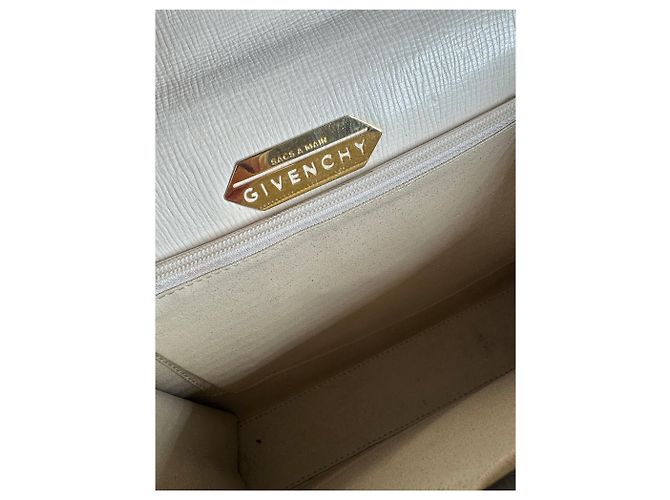 Vintage Givenchy GV3 Leder Umhängetasche / Schultertasche Weiß - Ansicht 5