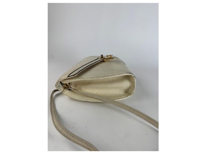 Vintage Givenchy GV3 Leder Umhängetasche / Schultertasche Weiß - Ansicht 9