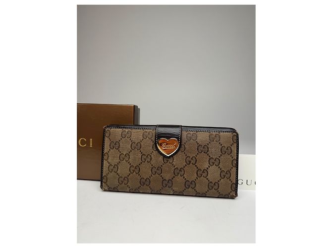 Vintage Gucci Monogram Wallet Brown - view 3