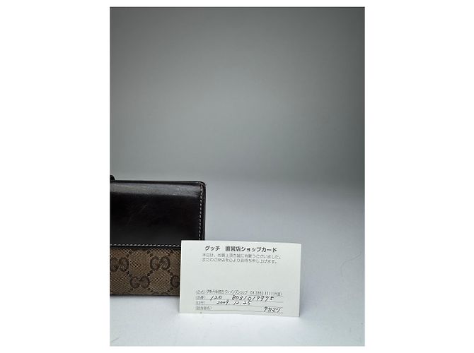 Vintage Gucci Monogram Wallet Brown - view 6