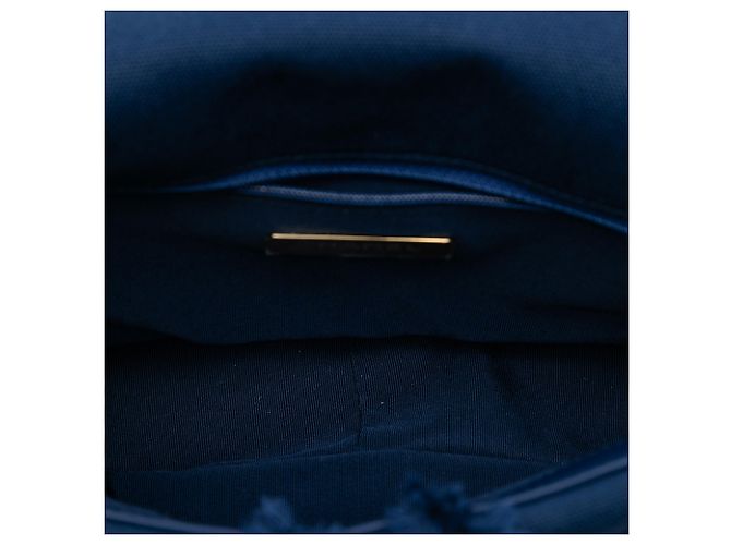 Chanel 19 Chanel Media in Tela e Cotone 19 con patta Blu - vista 4