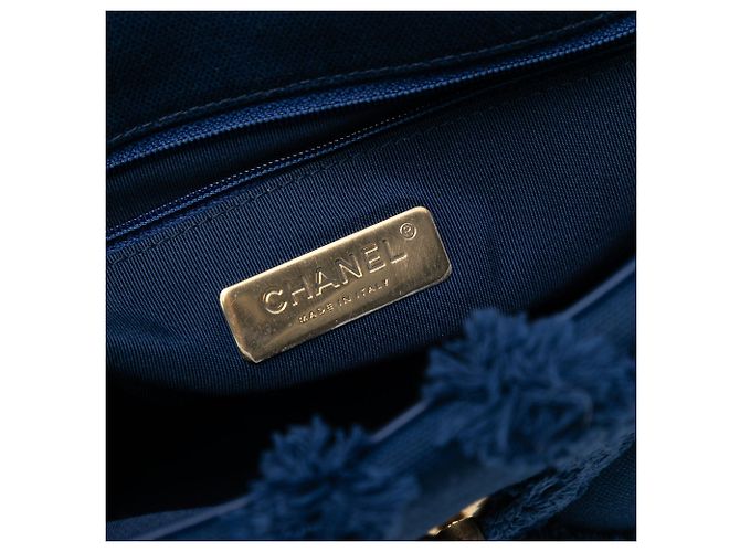Chanel 19 Chanel Media in Tela e Cotone 19 con patta Blu - vista 5
